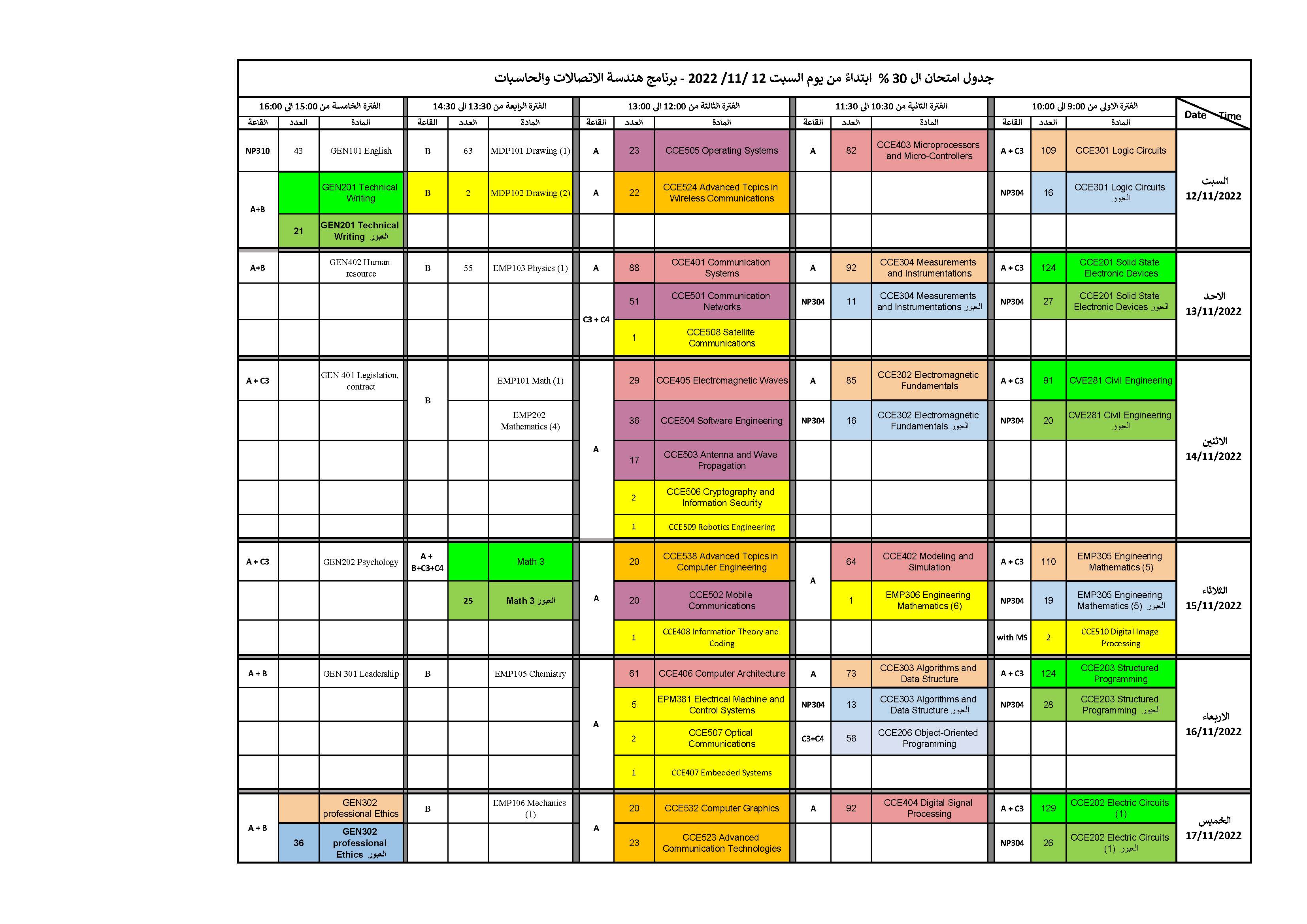 CCEP 30Midterm TimeTable2